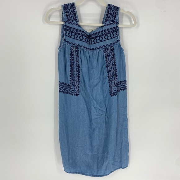 beachlunchlounge Dresses & Skirts - BeachLunchLounge Chambray Embroidery Dress Boho